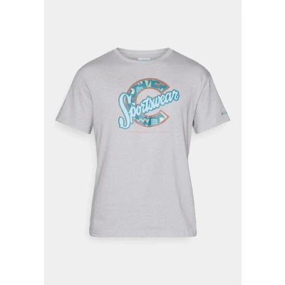 Afbeelding van Columbia Rapid RIDGE Graphic TEE Tshirt print, Heren, Maat: Small, Grey heather