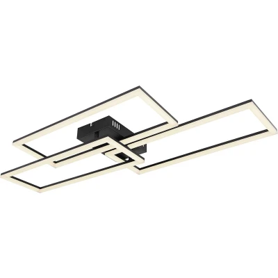 Afbeelding van Tiny Plafondlamp zwart rechthoek 90x40cm CCT Modern Globo