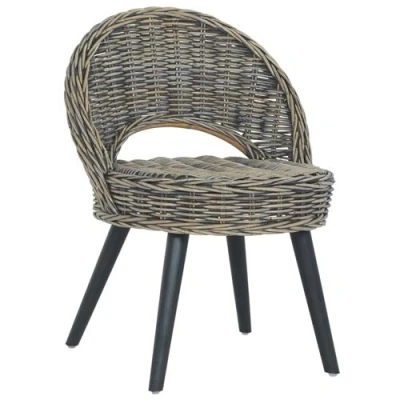 Afbeelding van Fauteuil kubu rattan zwart