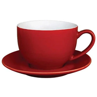 Afbeelding van Olympia Café cappuccinokoppen rood 34cl (12 stuks)