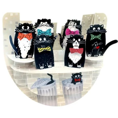 Afbeelding van SANTORO PopnRock 3D pop up wenskaart katten met vlinderdas voor kinderen, haar of verjaardag