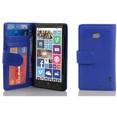 Afbeelding van Cadorabo Hoesje geschikt voor Nokia Lumia 929 / 930 in NEPTUNUS BLAUW Beschermhoes met magnetische sluiting en 3 kaartsleuven Book Case Cover Etui