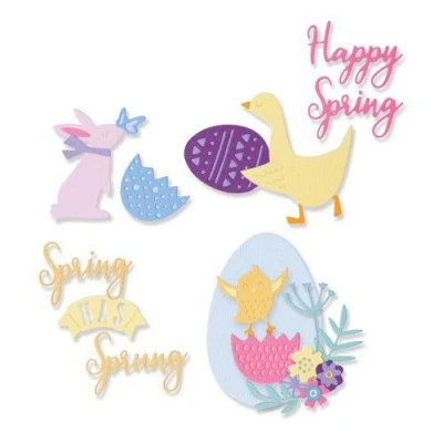 Afbeelding van Sizzix Thinlits Die Set 15PK Spring Has Sprung 665802 Olivia Rose (01 22)