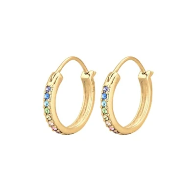 Afbeelding van Elli Regenbogen Kristalle Oorbellen goldcoloured, Dames, Maat: One Size, Gold coloured