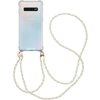 Afbeelding van iMoshion Hoesje Geschikt voor Samsung Galaxy S10 met koord Backcover Transparant