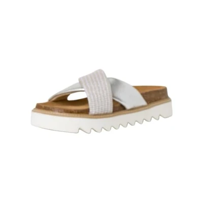 Afbeelding van Tamaris Muiltjes, Dames, Maat: 37, Silver comb Leer en textiel