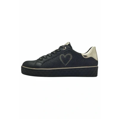 Afbeelding van Marco Tozzi BY Guido Maria Kretschmer Sneakers laag, Dames, Maat: 37, Black comb Imitatieleer/ textiel