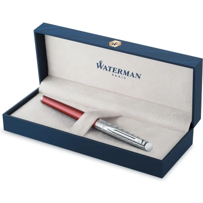 Afbeelding van Waterman roller Hémisphère Deluxe Red met palladium detail gelroller