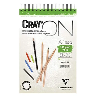 Image de Bloc spiralé Clairefontaine Cray’On A4 30 feuilles
