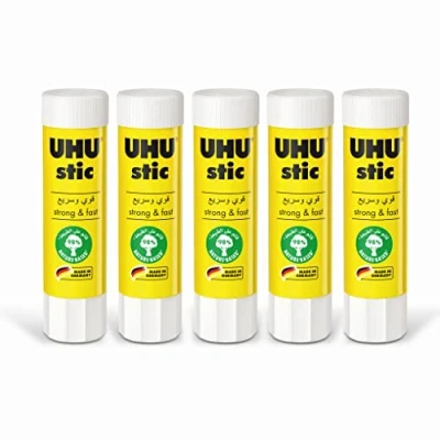 Afbeelding van UHU Stic lijmstiften zonder oplosmiddel, wit, 5 stuks van 40 g per stuk