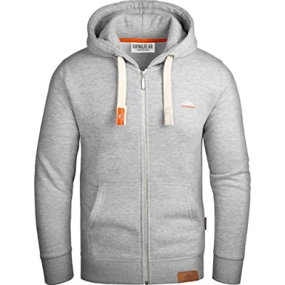 Afbeelding van Grin&amp;Bear GEC022 hoody voor heren, Grijze mix