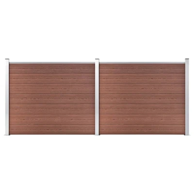 Afbeelding van Schuttingpanelenset 353x146 cm HKC bruin
