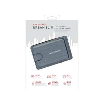 Afbeelding van KeySmart Urban Slim Grey 6 passen ruimte voor Tile kaart