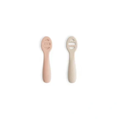 Afbeelding van Mushie Eerste set Baby Lepels Blush Shifting Sand 1