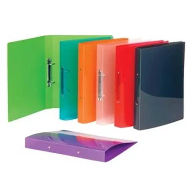 Afbeelding van ringband Viquel A4 2r 0 30mm mechaniek PP transparant assorti kleuren