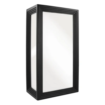 Afbeelding van Yphix Wandlamp Asele Zwart Ip54 E27 Melkwit LEDdirect.nl