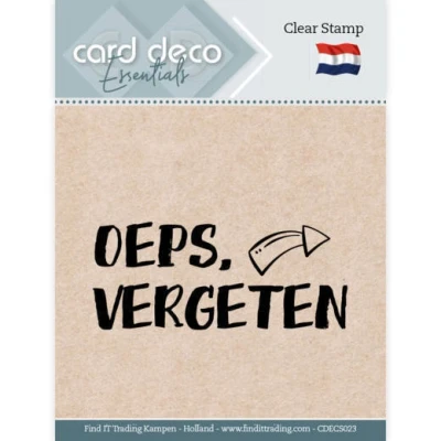 Afbeelding van Oeps, vergeten Clear Stamps by Card Deco Essentials