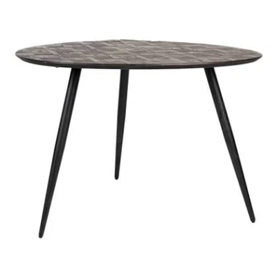 Afbeelding van Housecraft Living Webster Eettafel Rond Hout 180x90 cm Bruin