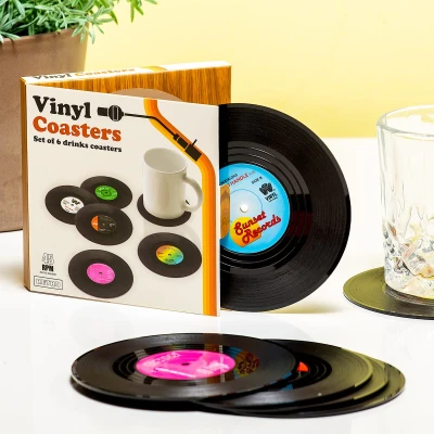 Afbeelding van Spinning Hat Vinyl Onderzetters (Set Van 6)