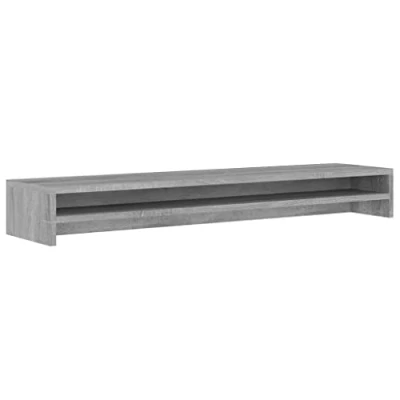 Afbeelding van vidaXL Monitorstandaard Sonoma grijs 100x24x13 cm bewerkt hout