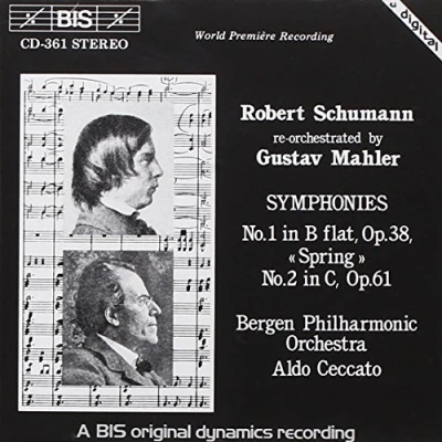 Afbeelding van Bergen Philharmonic Orchestra, Aldo Ceccato Schumann: Symphonies No.1 &amp; No.2 (Re Orchestrated By Gustav Mahler) (CD)