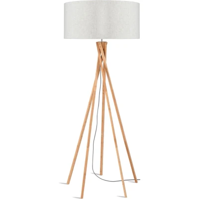 Afbeelding van GOOD&amp;MOJO Vloerlamp Kilimanjaro Naturel/Bamboe Ø60cm Bruin