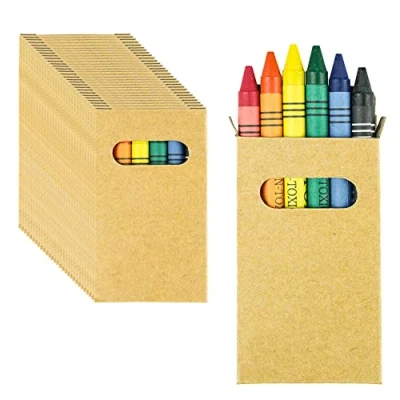 Afbeelding van Partituki 10 kleurrijke wassets voor kinderen, Partituki. 6 mini waxen per doos. Ideaal kinderverjaardagsfeest, bruiloft of school