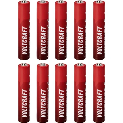 Afbeelding van VOLTCRAFT VC 16108025 AAAA batterij (mini) Alkaline 1.5 V 500 mAh 10 stuk(s)