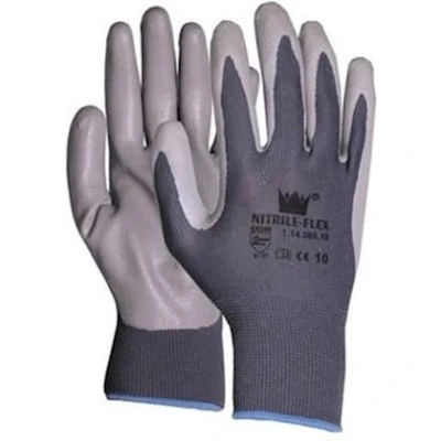 Afbeelding van Werkhandschoen nylon nitril gecoat, 8/M, CERVA, Grijs Geschikt voor Rundvee Koeien Veehouderij