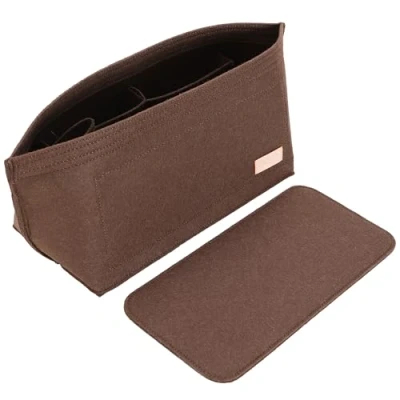 Afbeelding van Doxo Handtas Organizer voor handtassen en vilten draagtas Speedy Neverfull ONTHEGO, 3 maten/6 kleuren, bruine tas + basisvorm, maat L