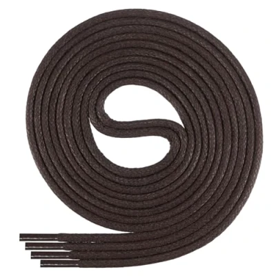 Afbeelding van Di Ficchiano SW 03 donkerbruin 75 ronde veters, gewaxt, diameter 2 4 mm, voor stadsschoenen, wandelschoenen en leren schoenen, donkerbruin, cm/diameter mm