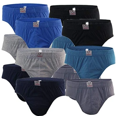 Afbeelding van BestSale247 Set van 3, 6, 12 herenslips, 100% katoen, 12.580 stuks, 3XL