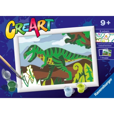 Afbeelding van Ravensburger CreArt Roaming Dinosaur Schilderen op nummer voor kinderen
