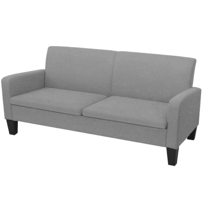 Afbeelding van Driezitsbank 180x65x76 cm lichtgrijs