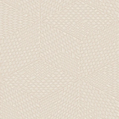 Afbeelding van Dutch Wallcoverings Exclusive Threads Cube Stitch Cream TP422953