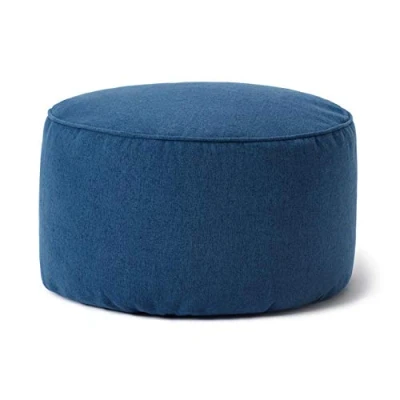 Afbeelding van Lumaland Comfort Line Indoor Poef Beanbag Hocker Stool 45cm x 25cm Donkerblauw