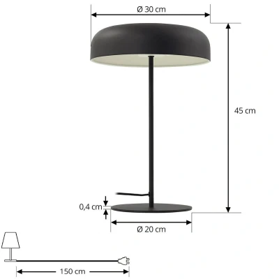 Afbeelding van Lindby Tafellamp 2lichts Metaal, ijzer H: 45 cm E14 zandzwart