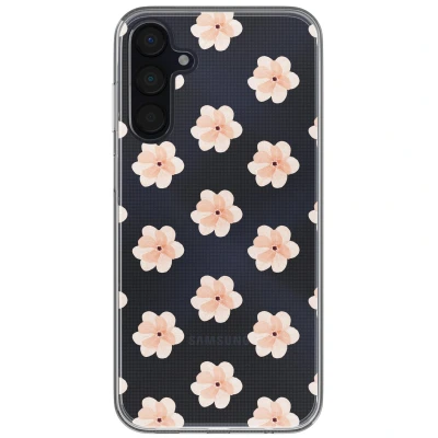 Afbeelding van imoshion hoesje Geschikt voor Samsung Galaxy A35 Siliconen Design Meerkleurig / Floral Peach