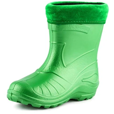 Afbeelding van Ladeheid LA KL 050 Kinder Regenlaarzen Rubber met Binnenschoen EVA Wasbare Smaragdgroen 33