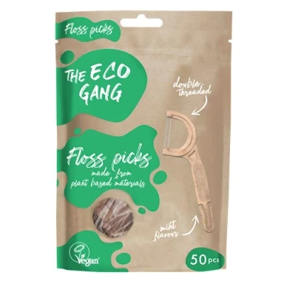 Afbeelding van The Eco Gang Tandenstokers Met Flosdraad Mint