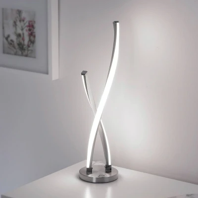Afbeelding van Paul Neuhaus paulina Moderne Dimbare Vloerlamp Staande Lamp met Dimmer 1 lichts H 470 mm Staal Woonkamer Slaapkamer Keuken
