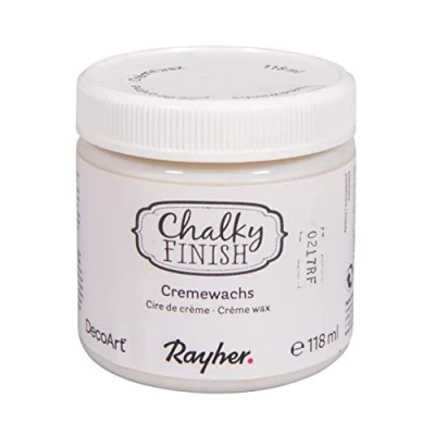 Afbeelding van RAYHER Chalky Finish Wascrème, 118 ml, wascrème op waterbasis voor de verzegeling van oppervlakken binnenshuis, perfect je knutselwerk, transparant