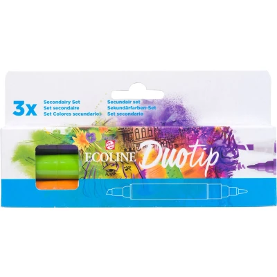 Afbeelding van Ecoline Duotip marker secundair set 3 kleuren