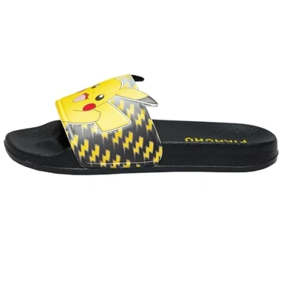 Afbeelding van Pokemon Kinderpantoffel Pikachu schoenen voor jongens zwembadslippers kinderen, zwart.