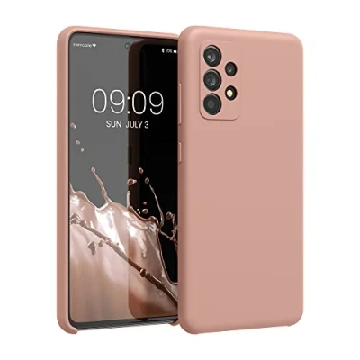 Afbeelding van kwmobile telefoonhoesje geschikt voor Samsung Galaxy A52 / 5G A52s Hoesje met siliconen coating Smartphone case in terracotta