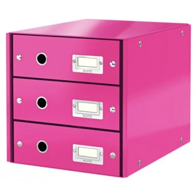 Image de leitz bloc de classement click &amp; store wow, rose noir