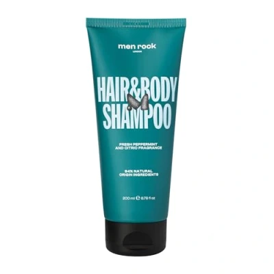 Afbeelding van Men Rock London Haar &amp; Lichaam shampoo Pepermunt en Citrus 200ML Bevat 94,18% natuurlijke ingrediënten