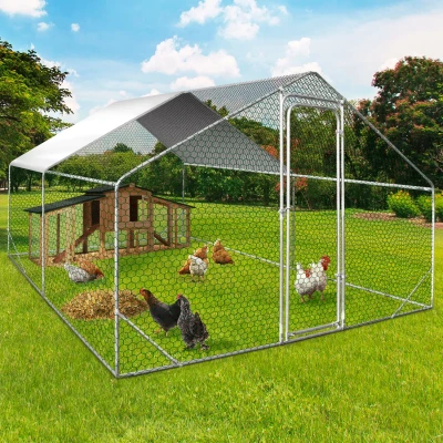 Afbeelding van Enclos poulailler 12 m² parc grillagé 4x3 M acier galvanisé