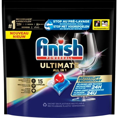 Afbeelding van Finish Ultimate Regular Vaatwastabletten 15 Stuks