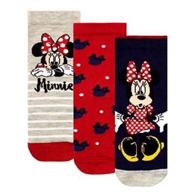Afbeelding van Disney 3 paar Minnie Mouse sokken voor meisjes, Meerkleurig